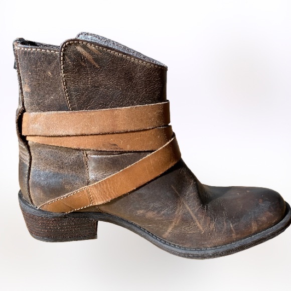 NEW Rudsak Leather Ankle Boots Brown Size 38 - Picture 6 of 11